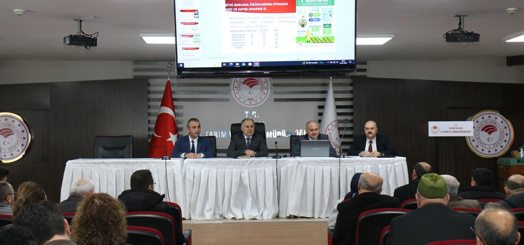  Bitki Koruma Ürünleri Mevzuatı Kapsamında Bilgilendirme Toplantısı Gerçekleştirildi